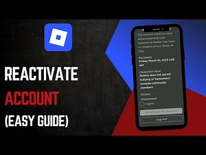 How To Reactivate Your Roblox Account!!!
