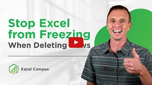 Prevent Excel from Freezing or Taking A Long Time when Deleting Rows