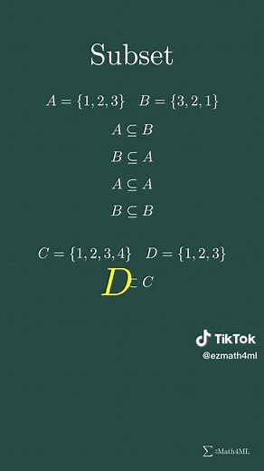 Subset vs Proper Subset #mathanimation #subsets #settheory #mathconcept #learneveryday