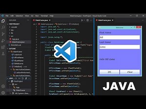 Create your First Java Frame using Visual Studio Code | Create Java GUI Forms using VS Code