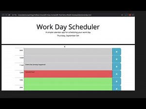 Work Day Scheduler | HTML, CSS, JavaScript