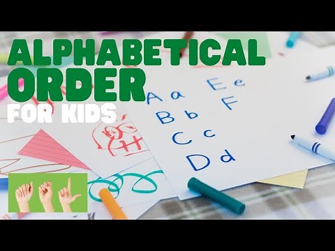 ASL Alphabetical Order for Kids