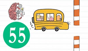 Brain Test Level 55 How can the bus pass through there