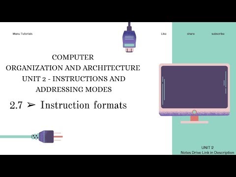 2.7 - Instruction formats and types of instructions