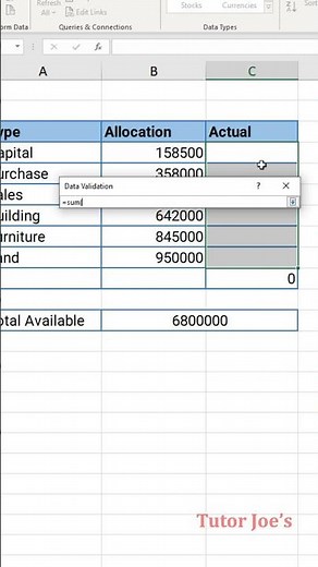 Excel Custom Data Validation: A Comprehensive Guide step by step | Tutor Joes