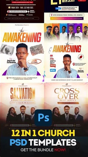 🔥12-in-1 Editable Church Events Flyer PSD | Don't Miss Out on the BEST Photoshop Template
