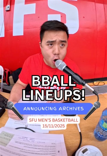 🏀Announcing a Basketball Starting Lineup - SFU Men’s Basketball!🏀 What a hype time to call the Simon Fraser basketball game for the Buchanan Cup. The energy was popping! @Simon Fraser University #announcer #ncaa #basketball #SFU #hypeman