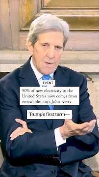 90% of the new electricity in the U.S. now comes from renewables, says John Kerry
