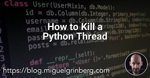 How to Kill a Python Thread