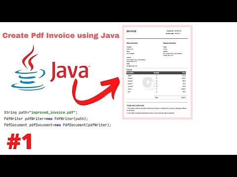 How to create pdf invoice in java