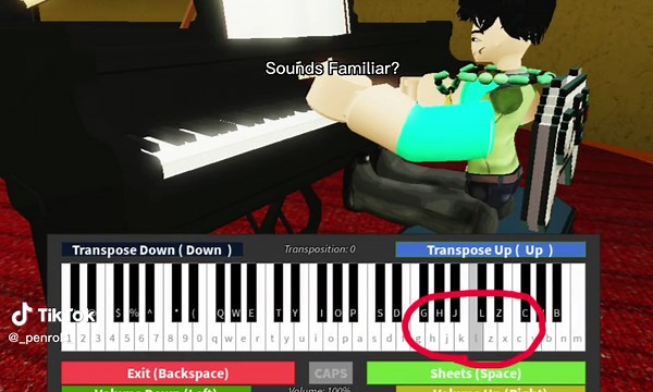 Scary Piano Music and Tutorials on Roblox