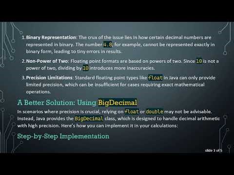 The Best Way to Avoid Floating Point Calculation Errors in Java