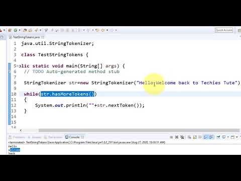 StringTokenizer Class in Java and String Split function in java / Finding string tokens using Split.