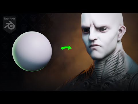 Sculpting the Alien Engineer | Blender Sculpt