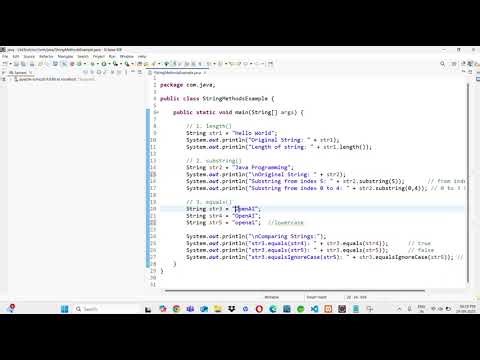 Episode 15 - Java - String Method ( length, substring, equals)