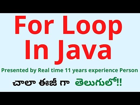 #9 Java For Loop in Telugu | Java Tutorial for beginners in Telugu | For loop Java in Telugu |