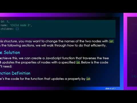 How to Update Specific Nodes in a Tree Structure Using JavaScript