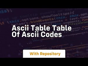 ascii table table of ascii codes