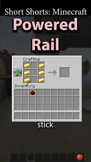 Powered Rail - Short Shorts by StrawberryGS - Minecraft Crafting Recipe