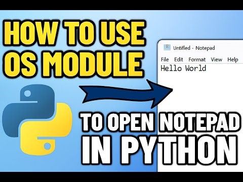How to use OS module to open notepad in python