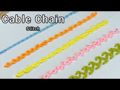 How to make a cable chain stitch / Cable chain stitch tutorial