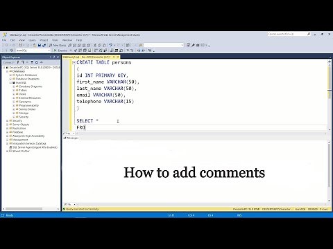 How to ADD a COMMENTS in SQL