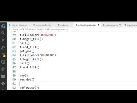 How to design Python logo using Python Programming