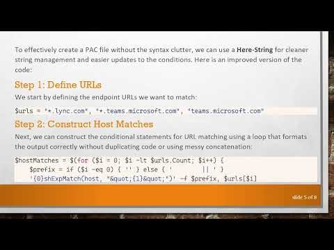 Converting JSON format to a PAC file in PowerShell