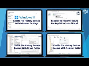 4 Ways to Enable File History Feature in Windows 11 | How to Enable and Disable File History Backup