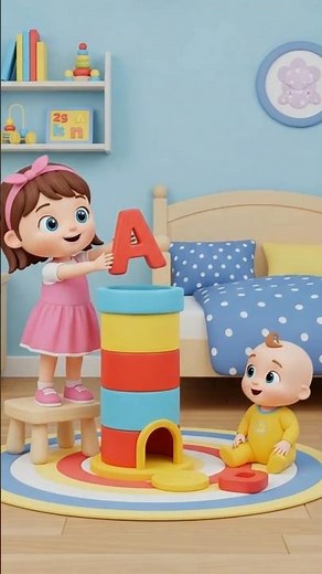 ABC Song for Kids (A-D) | Fun Alphabet Nursery Rhyme | ABCD Learning Song #abcd #kidssongs #shorts