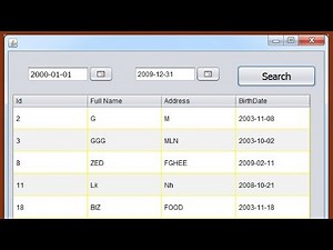 JAVA - How To Search Between 2 Date2 In MySQL Database In Java NetBeans [ With Source Code ]