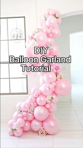 DIY Balloon Garland Tutorial 🌸| Easy Balloon Arch for Beginners