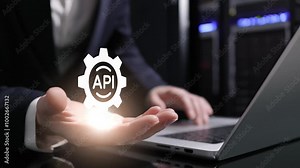 The API icon represents how businesses utilize application programming interfaces (APIs) to streamline processes, enhance customer experiences, and foster innovation