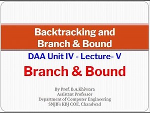 Branch & Bound Principal and Control Abstraction of Branch & Bound