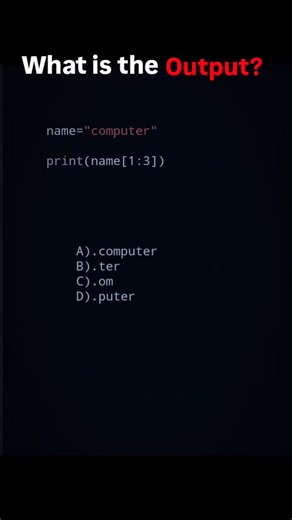 Python Boy on Instagram: "What is the output? #coding #python"