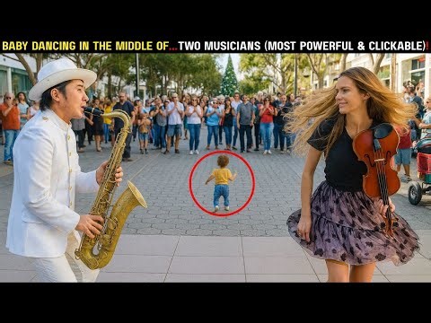 1-year-old baby JOINS "Dance Monkey" | STREET PERFORMANCE - Karolina Protsenko & Daniele Vitale SAX