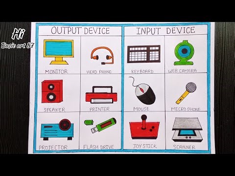 How to draw input and output device of computer |Easy way to draw input and output device