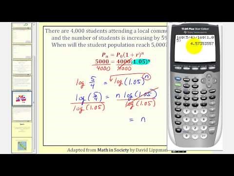 Solving Exponential Equations for Time using Common Logs