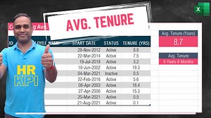 Calculate the Average Employee Tenure using formulas in Excel