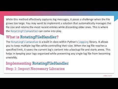 Efficiently Manage Log Files in Python with Rotating Content