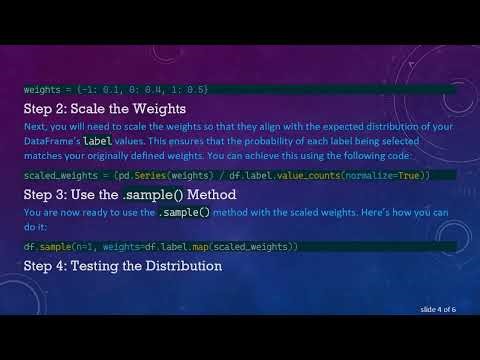 How to Randomly Select Rows from a Pandas DataFrame With Weights