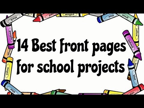 14 Best front pages for school projects | File front pages | Easy and simple front pages |