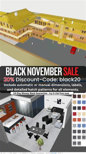 20% discount code: BLACK20 Easy to use – with professional tools. https://plan7architect.com Plan7Architect is a powerful yet intuitive 2D & 3D CAD software for planning home and construction projects — without a subscription. Whether you're working on a new build, renovation, extension, garage, terrace, or outdoor design, this architectural design software gives you everything you need to create detailed floor plans, layouts, and building designs with ease. ✅ Create accurate 2D floor plans, roo