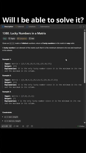 Day 165 of trying to solve LeetCode problems #coding