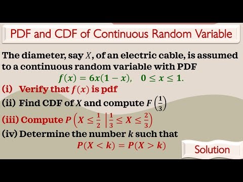 Verify PDF and Calculate CDF of Continuous Random Variable | Solved Example - 3