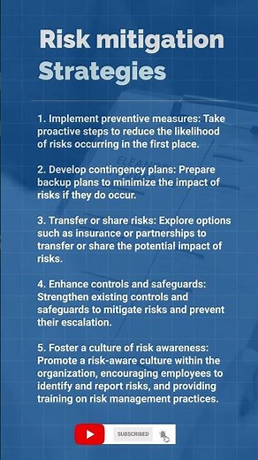 Risk mitigation strategies