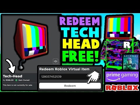HOW TO REDEEM Tech-Head! FREE! ROBLOX AMAZON PRIME! ARSENAL EXCLUSIVE!