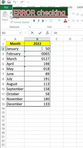 Error Checking in Excel: Find and Fix Mistakes Easily#excel