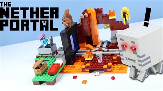 Lego Minecraft The Nether Portal Speed Build Toy Review 2018