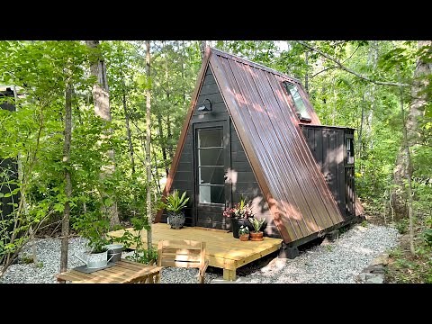 We Built an A-Frame Cabin: START to FINISH